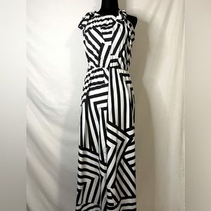 Black and white maxi dress
